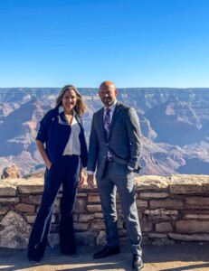 Julie Parker and Christopher Mannino at the Grand Canyon.